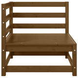 Garden 2-Seater Sofa with Cushions Honey Brown Solid Pinewood - Top-Down View