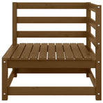 Garden 2-Seater Sofa with Cushions Honey Brown Solid Pinewood
