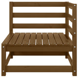Garden 2-Seater Sofa with Cushions Honey Brown Solid Pinewood - 45-Degree Angle