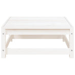 Garden Footstools with Cushions 2 pcs White Solid Pinewood
