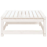 Garden Footstools with Cushions 2 pcs White Solid Pinewood