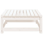 Garden Footstools with Cushions 2 pcs White Solid Pinewood