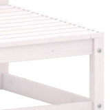 Garden Footstools with Cushions 2 pcs White Solid Pinewood