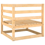 2 Piece Garden Lounge Set with Cushions Solid Pinewood - 45-Degree Angle