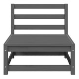 2 Piece Garden Lounge Set with Cushions Grey Solid Pinewood - 45-Degree Angle