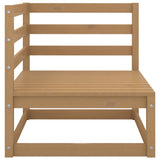 2 Piece Garden Lounge Set with Cushions Honey Brown Pinewood - Side View