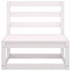 2 Piece Garden Lounge Set with Cushions White Solid Pinewood