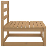 2 Piece Garden Lounge Set with Cushions Honey Brown Pinewood - Top-Down View