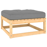 3 Piece Garden Lounge Set with Cushions Solid Pinewood - Close-Up Angle