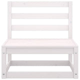 3 Piece Garden Lounge Set with Cushions White Solid Pinewood - Side View