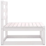 3 Piece Garden Lounge Set with Cushions White Solid Pinewood