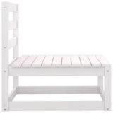 3 Piece Garden Lounge Set with Cushions White Solid Pinewood - Top-Down View
