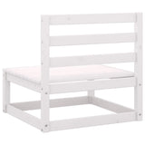 3 Piece Garden Lounge Set with Cushions White Solid Pinewood - 45-Degree Angle
