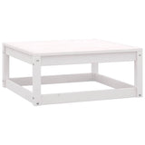 3 Piece Garden Lounge Set with Cushions White Solid Pinewood - Rear View