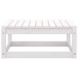 3 Piece Garden Lounge Set with Cushions White Solid Pinewood - Close-Up Angle
