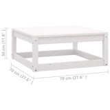 3 Piece Garden Lounge Set with Cushions White Solid Pinewood - Extra Image