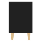 Bed Cabinet with Solid Wood Legs Black 40x30x50 cm - Top-Down View