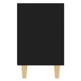 Bed Cabinets with Solid Wood Legs 2 pcs Black 40x30x50 cm - 45-Degree Angle
