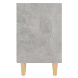 Bed Cabinets with Solid Wood Leg 2 pcs Concrete Grey 40x30x50cm - 45-Degree Angle
