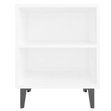 Bed Cabinet with Metal Legs White 40x30x50 cm - Top-Down View