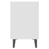 Bed Cabinet with Metal Legs White 40x30x50 cm