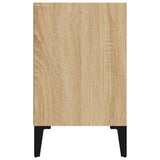 Bed Cabinet with Metal Legs Sonoma Oak 40x30x50 cm - 45-Degree Angle