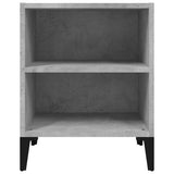 Bed Cabinet with Metal Legs Concrete Grey 40x30x50 cm - Top-Down View