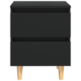 Bed Cabinets with Solid Pinewood Legs 2 pcs Black 40x35x50 cm - Top-Down View