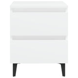 Bed Cabinet White 40x35x50 cm Engineered Wood