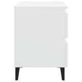 Bed Cabinet White 40x35x50 cm Engineered Wood - Top-Down View