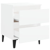 Bed Cabinet White 40x35x50 cm Engineered Wood