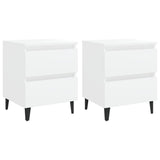 Bed Cabinets 2 pcs White 40x35x50 cm Engineered Wood
