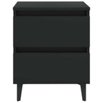 Bed Cabinet Black 40x35x50 cm Engineered Wood