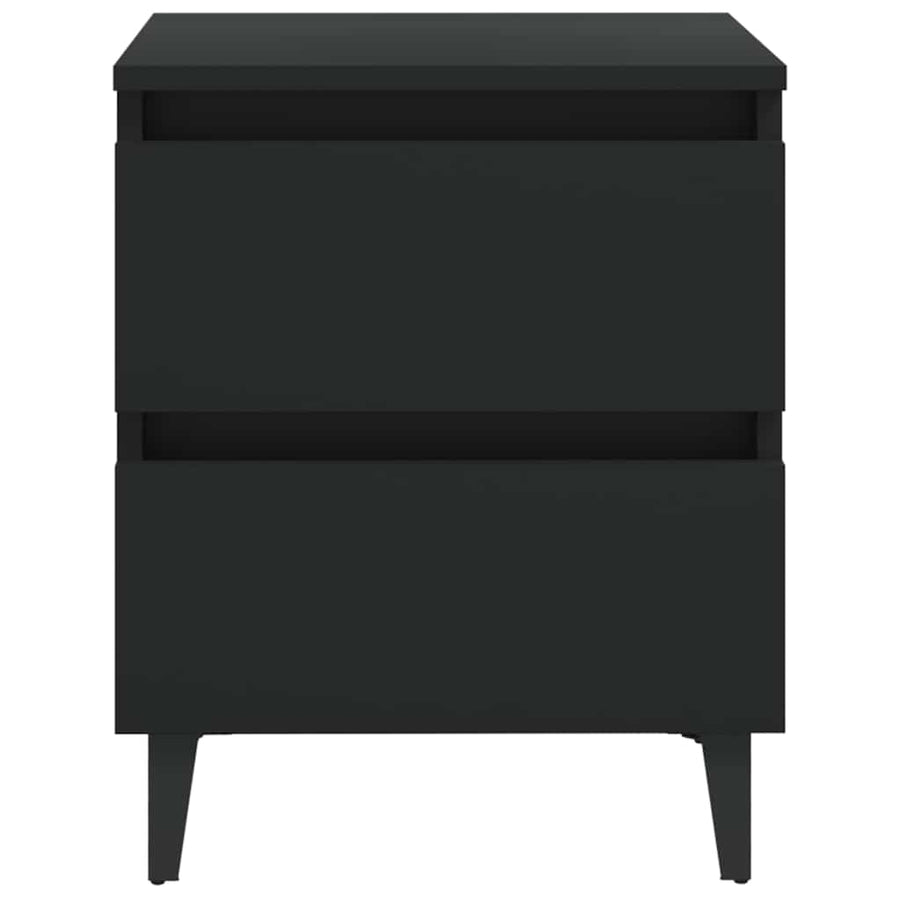 Bed Cabinet Black 40x35x50 cm Engineered Wood