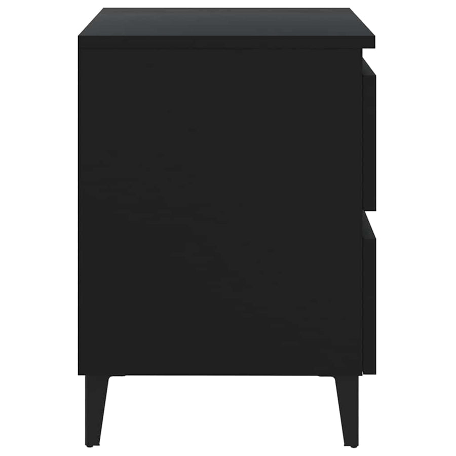 Bed Cabinet Black 40x35x50 cm Engineered Wood