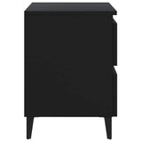 Bed Cabinets 2 pcs Black 40x35x50 cm Engineered Wood