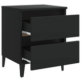 Bed Cabinets 2 pcs Black 40x35x50 cm Engineered Wood - 45-Degree Angle