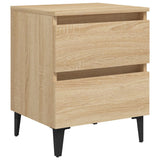 Bed Cabinet Sonoma Oak 40x35x50 cm Engineered Wood - Front View