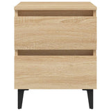 Bed Cabinet Sonoma Oak 40x35x50 cm Engineered Wood - Side View