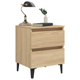 Bed Cabinets 2 pcs Sonoma Oak 40x35x50 cm Engineered Wood - Low Angle