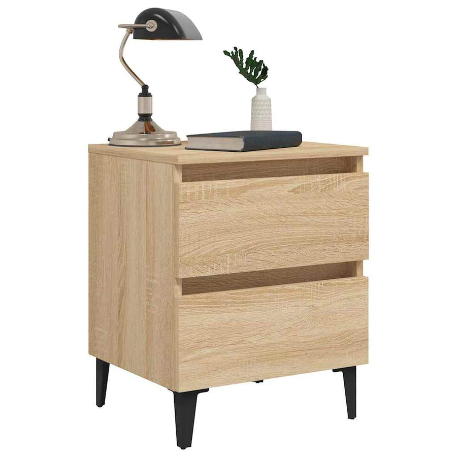Bed Cabinets 2 pcs Sonoma Oak 40x35x50 cm Engineered Wood