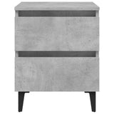 Bed Cabinet Concrete Grey 40x35x50 cm Engineered Wood - Side View