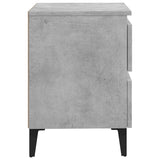 Bed Cabinet Concrete Grey 40x35x50 cm Engineered Wood