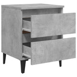 Bed Cabinet Concrete Grey 40x35x50 cm Engineered Wood - 45-Degree Angle