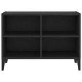 TV Cabinet with Metal Legs Black 69.5x30x50 cm