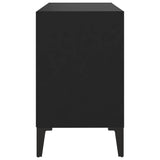 TV Cabinet with Metal Legs Black 69.5x30x50 cm - 45-Degree Angle
