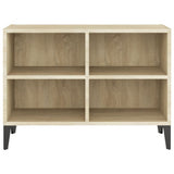 TV Cabinet with Metal Legs Sonoma Oak 69.5x30x50 cm