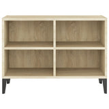 TV Cabinet with Metal Legs Sonoma Oak 69.5x30x50 cm - Top-Down View