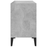 TV Cabinet with Metal Legs Concrete Grey 69.5x30x50 cm - 45-Degree Angle