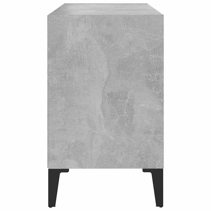 TV Cabinet with Metal Legs Concrete Grey 69.5x30x50 cm